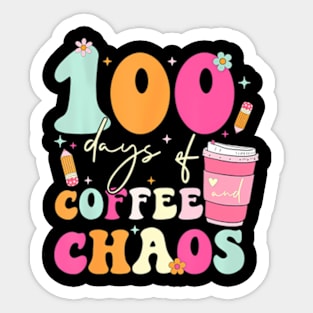 100Th Day Of School Teacher Kid Sticker